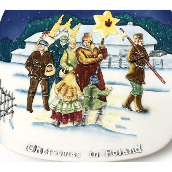 Vintage Christmas in Poland Plate Royal Doulton John Beswick Collectors Intl - Picture 2 of 5